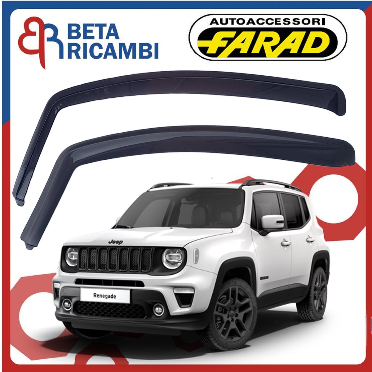 J&J AUTOMOTIVE | Deflettori D'Aria Antiturbo Per A-Class W176 2012-2018, Set di 4 Pz, Nero, Antivento, Antipioggia, Fume' Oscurati