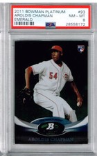 2011 Bowman Platinum Aroldis Chapman Emerald PSA 8 RC