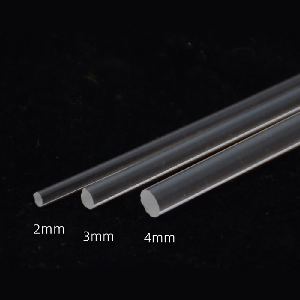 10 Pcs Clear Acrylic Plastic Round Bar Rod Dia 2mm/3mm/4mm/5mm Length