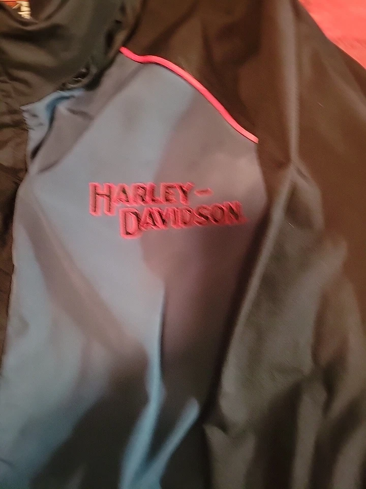 Chaqueta de montar ligera Harley Davidson azul verde Cruiser con capucha talla XXL Foto 3 de 4