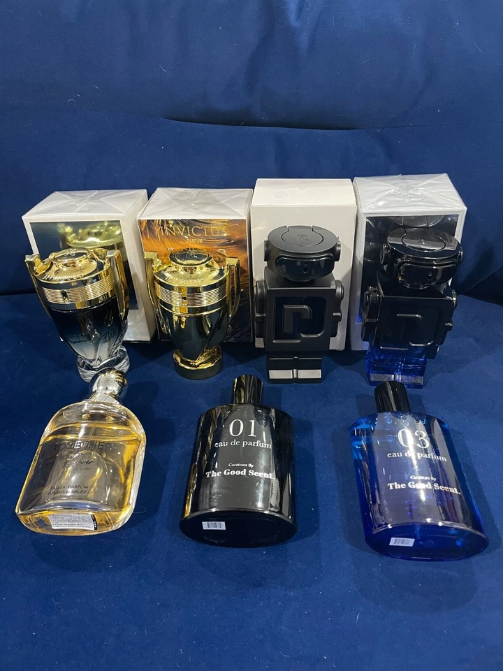 Lote de colonia para hombre diseñador Paco Rabanne, The Good Scent 01, 03, Together Forever Foto 4 de 4