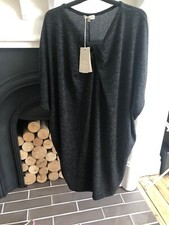 lagenlook dress plus size Dark Grey Sz 1X Made In Italy 