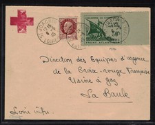 Besetzung II. Weltkrieg WK Frankreich 1 Brief gepr&uuml;ft Schiff (22606)