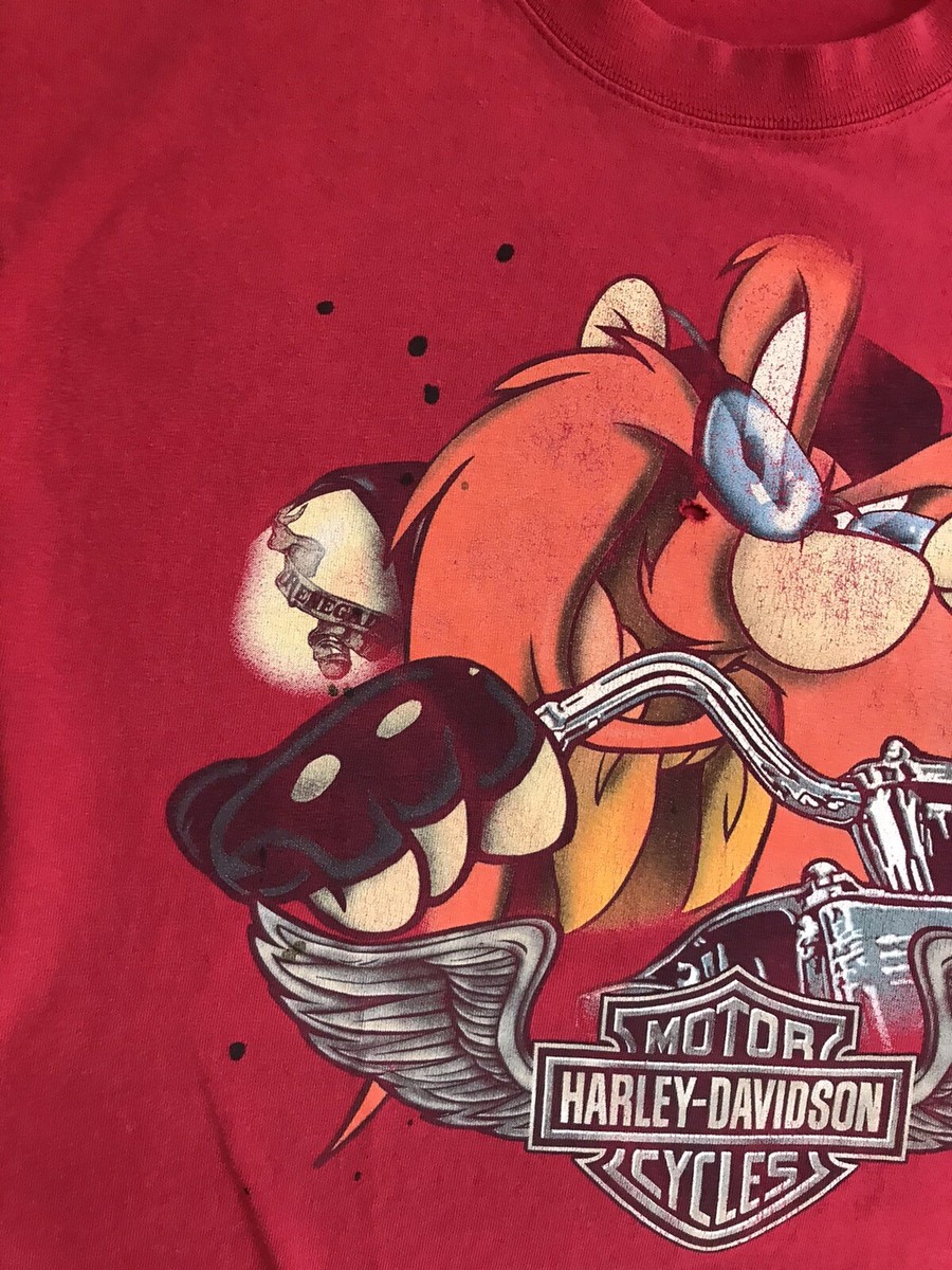 Harley Davidson T-Shirt Looney Tunes Yosemite Sam Double Harley Davidson T-Shirt Looney Tunes Yosemite Sam Double