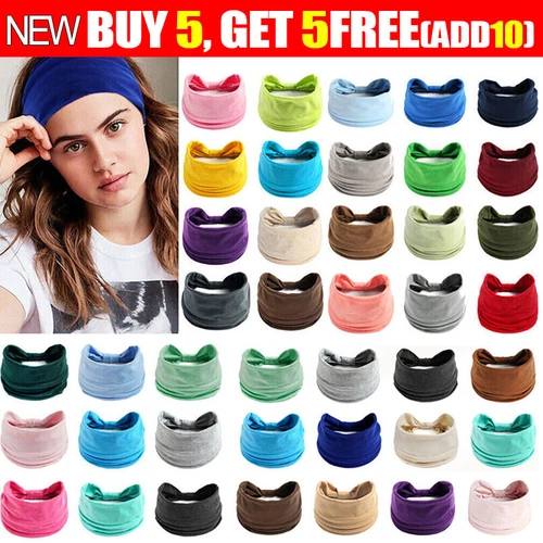 Diadema ancha elástica de yoga para damas banda para el cabello deportiva turbante envoltura para la cabeza para mujeres H - Imagen 1 de 162