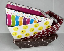 LARGE Boxco Happy Face Basket Market Tray/Gift Baskets/ Storage Box