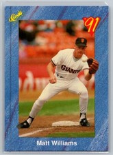 💎1991 Classic I Baseball #T8 Matt Williams - San Francisco Giants💎