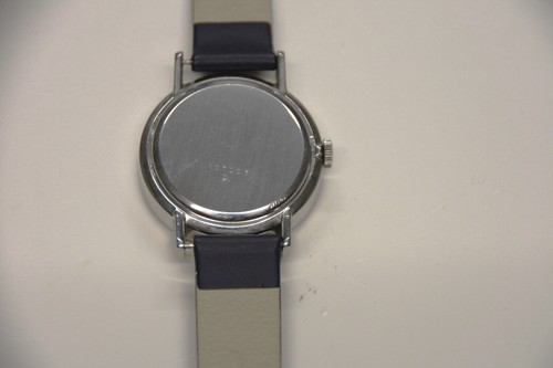 DUGENA Damenuhr vintage 1970er - Blau mit blauem Band - Handaufzug - läuft gut - Bild 5 von 6