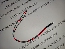 WHITE LED Meter LED Cobra Uniden  Others 9-12 Volt DC 3mm Flat Top With Wire