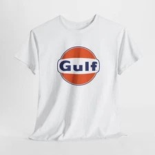 Vintage Motorsport Fans, Gulf Racing Tee, Unisex Cotton T-Shirt for, Retro Car
