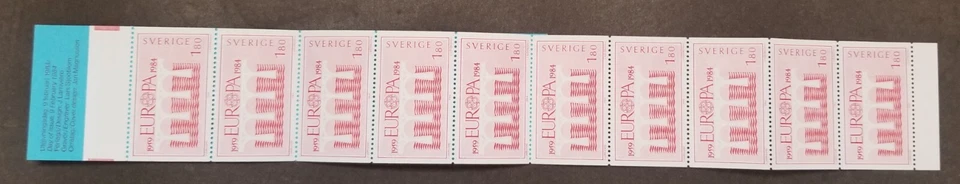 [SJ] Sweden 25th Anniv Of Europa CEPT 1984 Bridge (booklet) MNH - Image 2 of 4