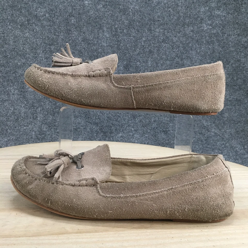 Sam Edelman Shoes Womens 8.5 Maggie Tassel Slip On Moccasin Brown Faux Suede - Image 2 of 4