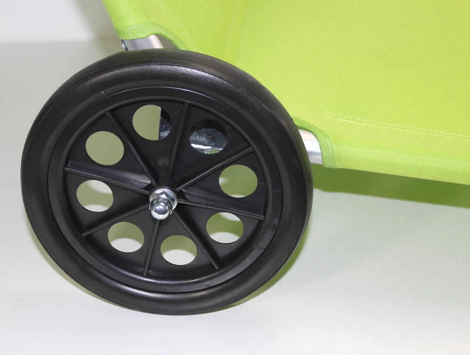 SONNENLIEGE mit Dach klappbar Strand und Transportliege Rollen Trolley faltbar - Bild 3 von 4