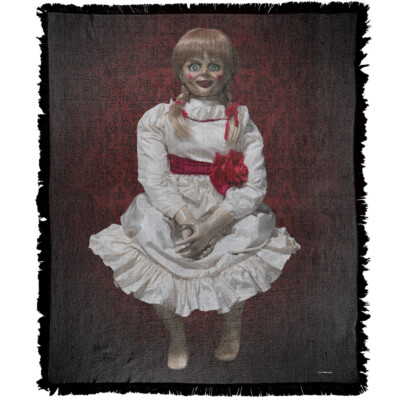 Annabelle 3 Blanket, 50''x60'' Doll Poster Woven Cotton Blend Throw Blanket