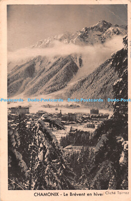 R328913 Chamonix Le Brevent en hiver Cliche Tairraz Chemins De Fer P L M Exploit