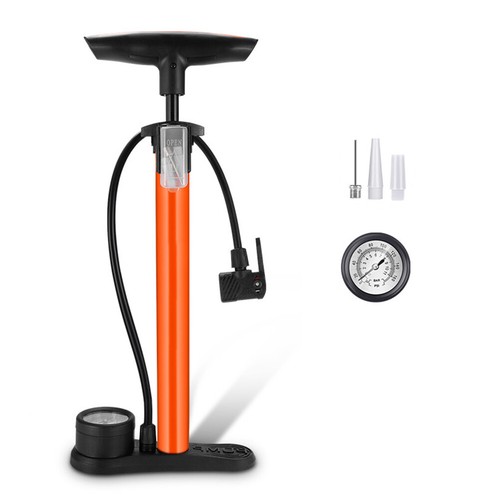 Bike Floor Pump with Gauge 160 PSI Air Ball Pump HighPressure Bicycle
