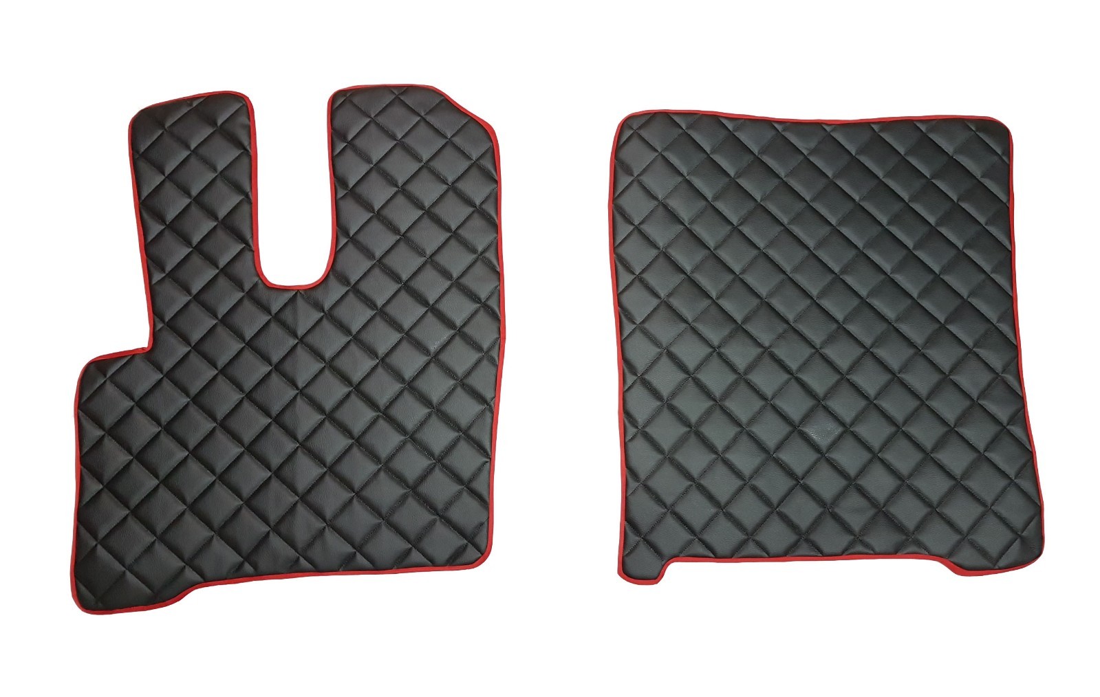 LHD Floor Mats For DAF XF 106 Automat BLACK With Red Logo And Trim Eco