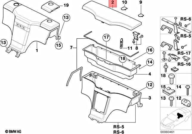Genuine BMW Z3 Roadster Z3 1.9 2.0 2.2i Set Of Covers Oddments Box 