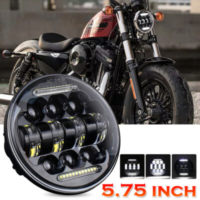Motorrad 5.75 '' 5-3/4 Zoll Rund LED Hi/Lo Scheinwerfer für Harley Sportster