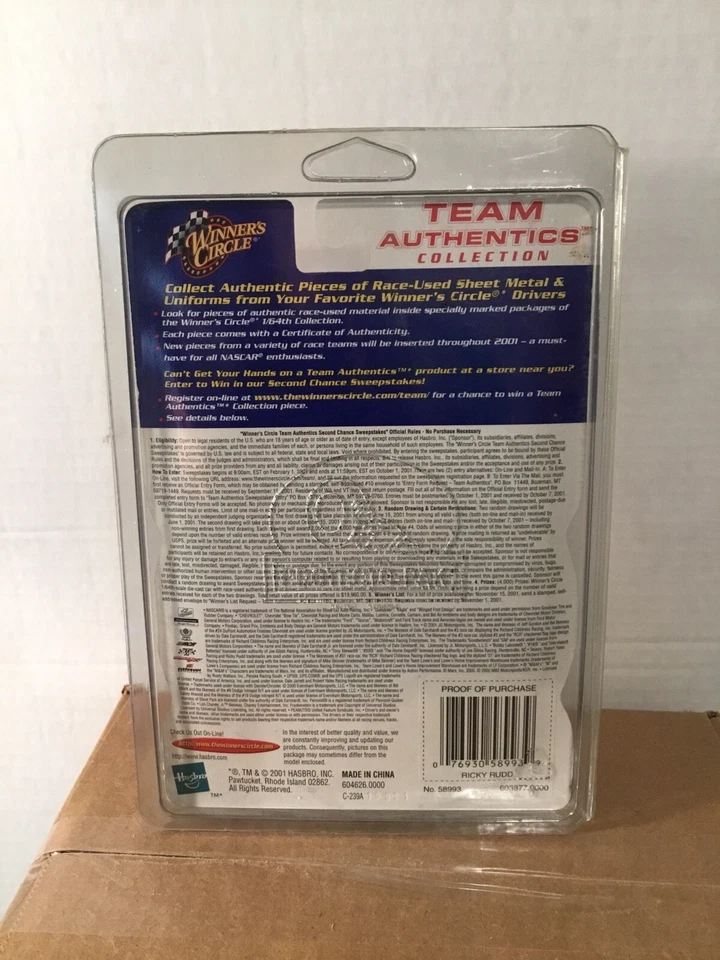 Winners Circle Ricky Rudd Team Authenticics #28 Texaco 2001 en estuche protector Foto 3 de 3