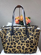 coach leopard diaper bag