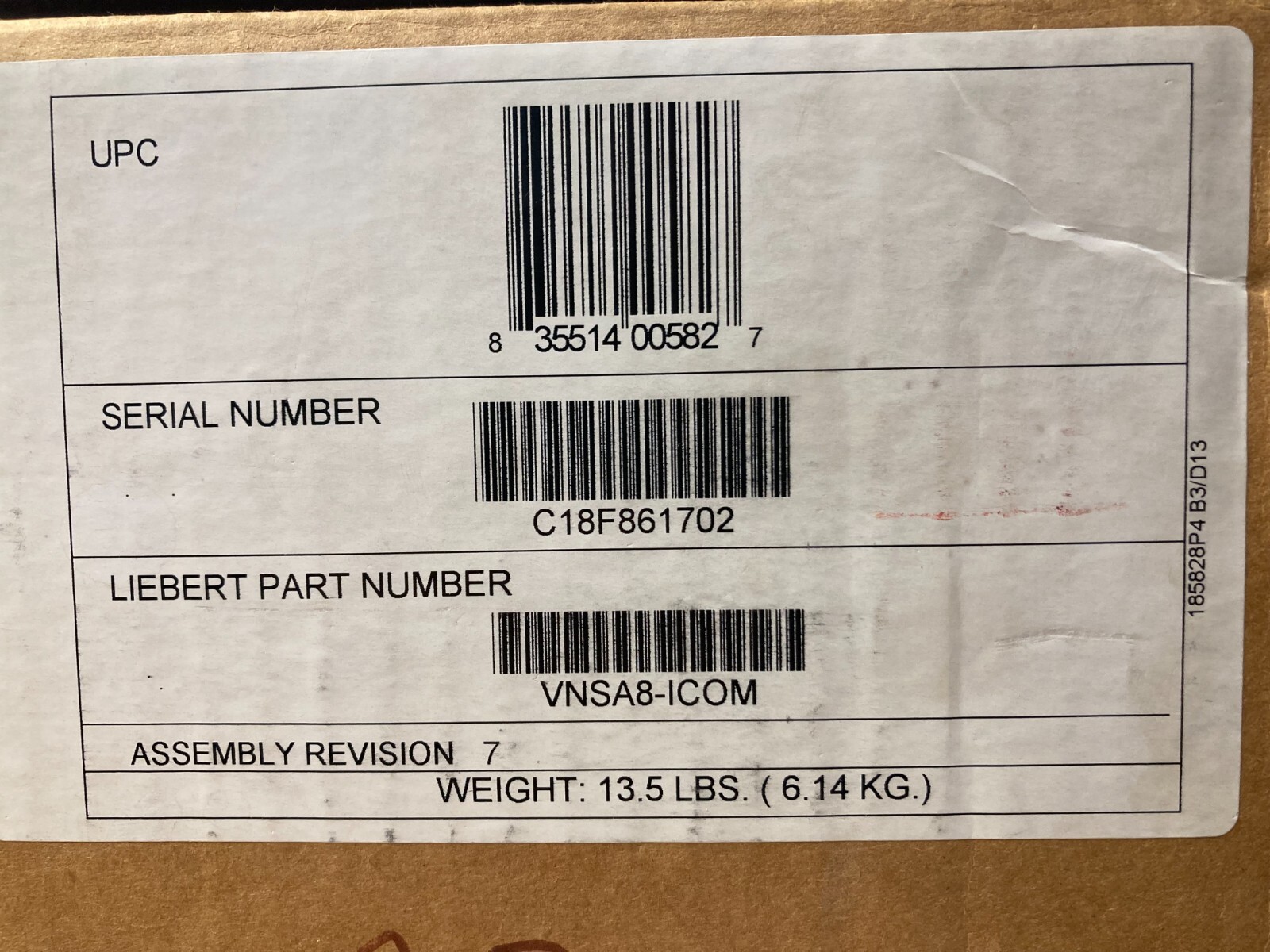 EMERSON Liebert VNSA8-ICOM Rev 7 Networking Router - New Factory Sealed