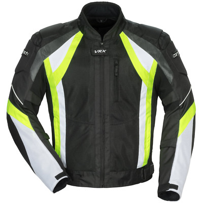 Open Box Cortech Adults VRX Air Motorcycle Jacket Black/Hi Viz/White - Medium