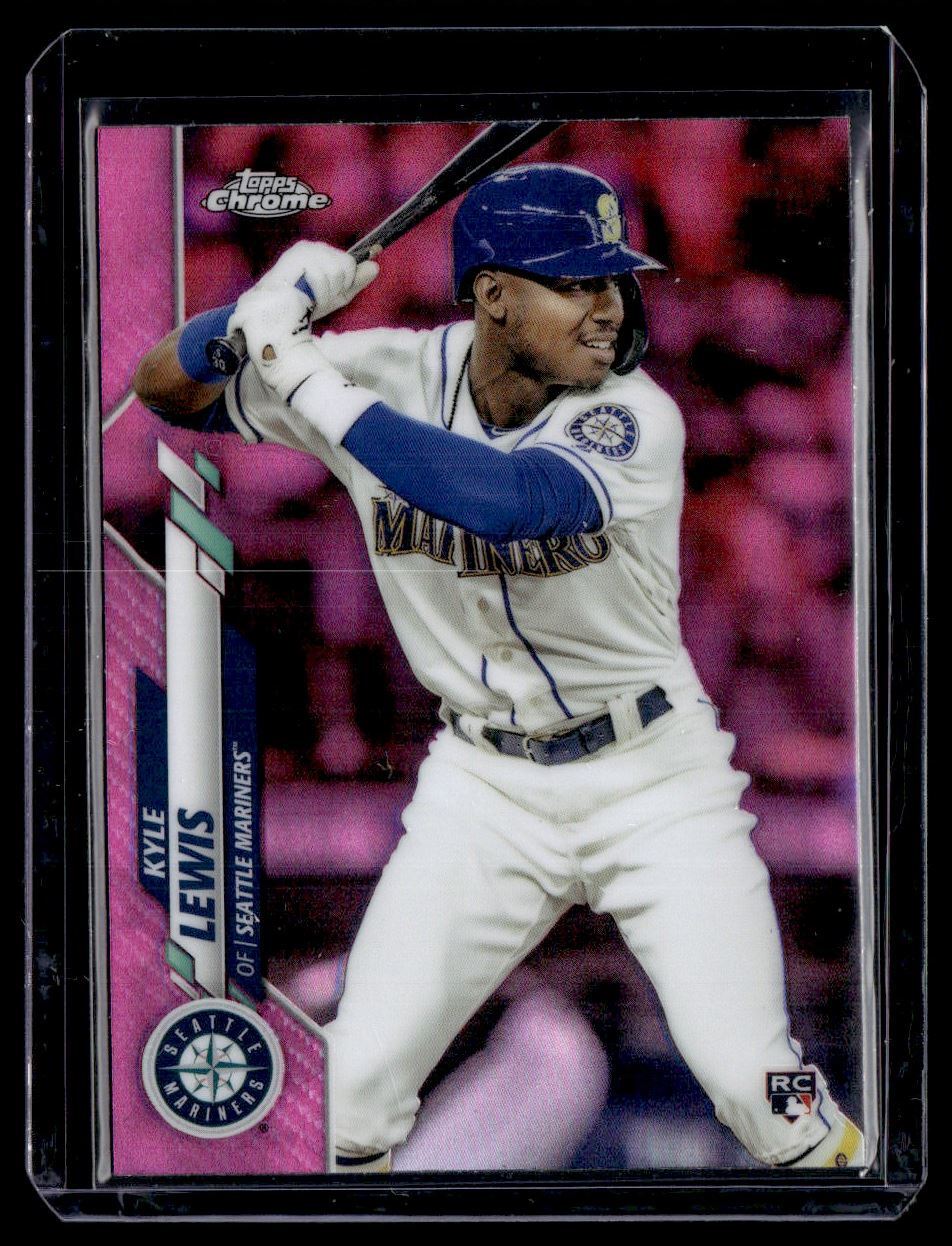 2020 Topps Chrome Pink Refractor Kyle Lewis RC Seattle Mariners #186