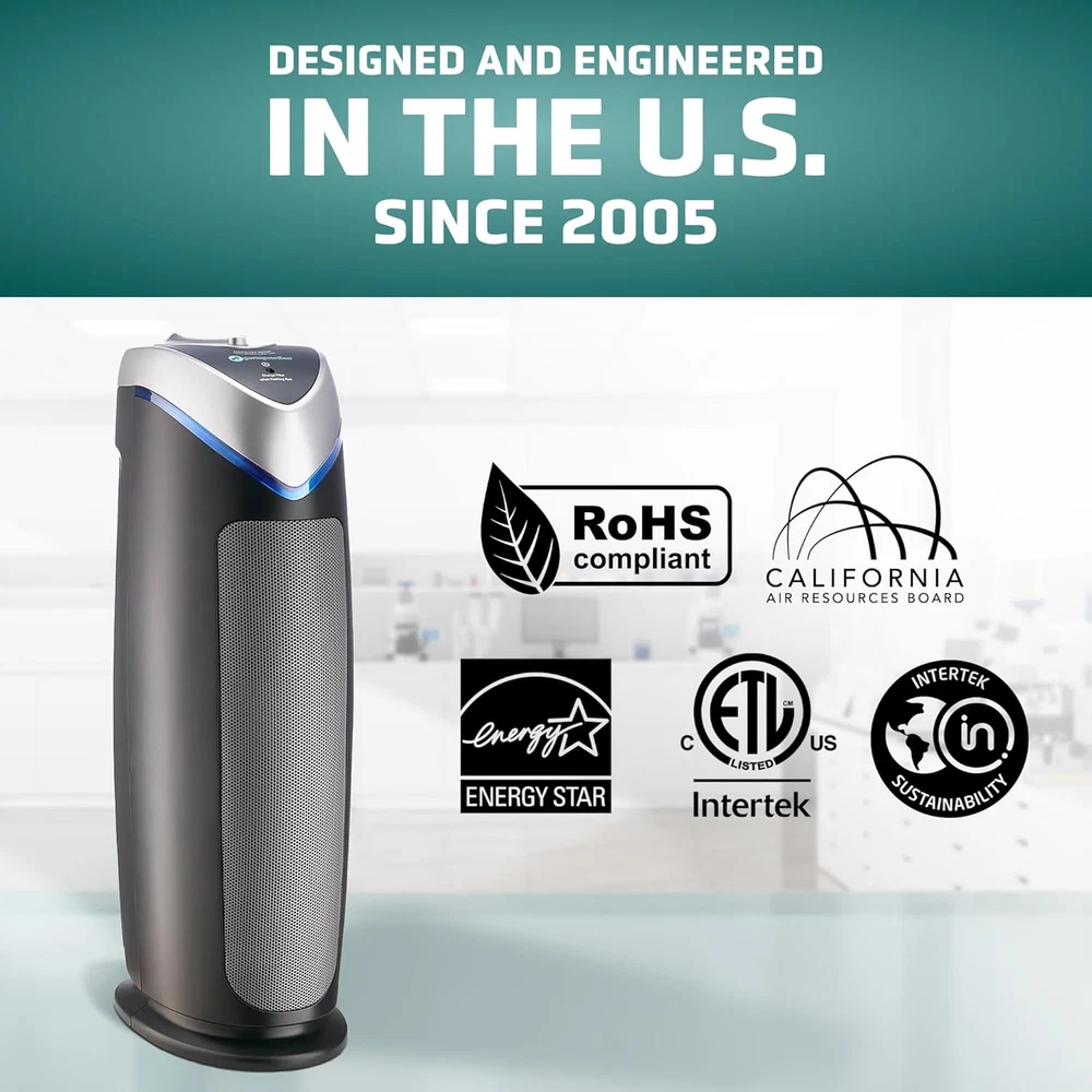 Air Purifier for Home with HEPA Pure Filter, for Wildfire Smoke, Pet Dander, Pol