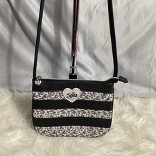 Justice Girls Black Crossbody Purse With Silver Sequins Never Used 98