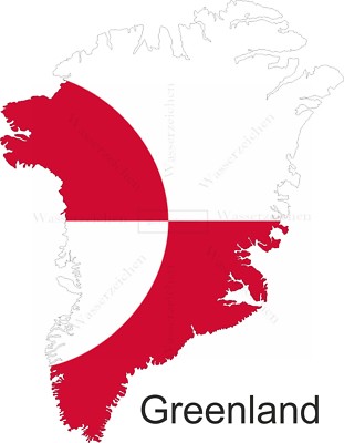 30cm Auto-Aufkleber Sticker Flagge Gr?nland Staat Land Fahne Greenland Fd55