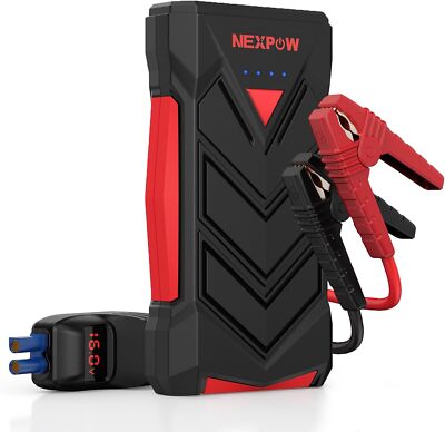 NEXPOW Jump Starter 12V 7L/5.5L Engine USB Quick Charge Portable LED