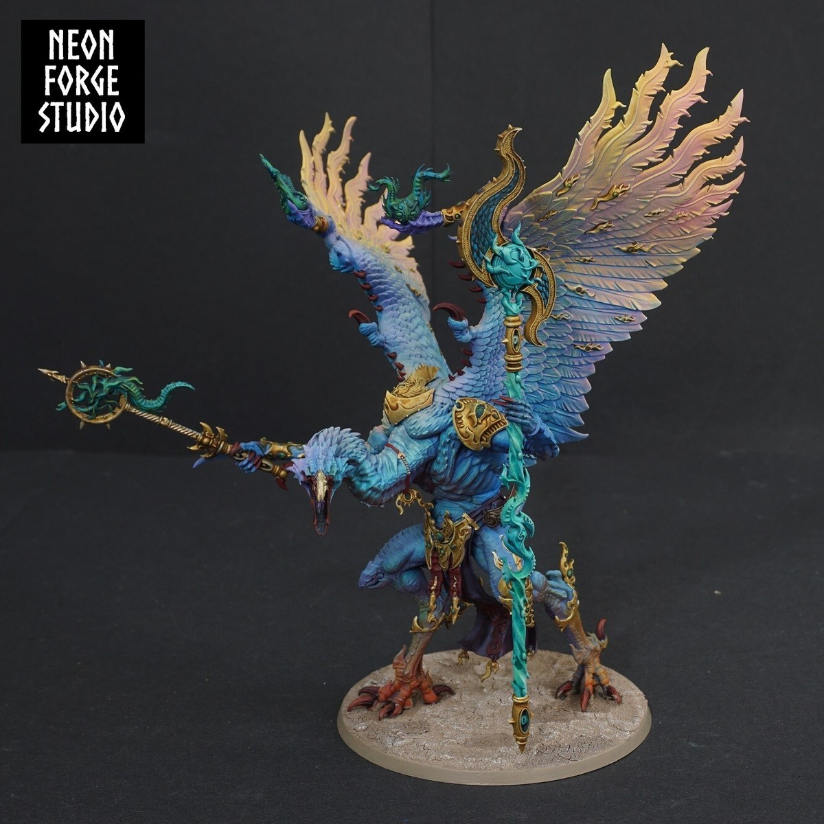WH40K AoS Tzeentch Chaos Daemons Army Flamer Tzaangor Lord of