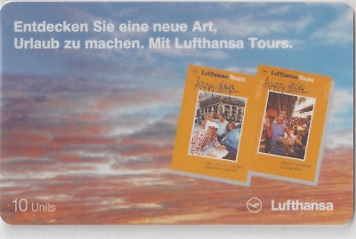 TK1X Telefonkarte LUFTHANSA Tours 10u Sprint im Folder