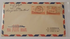 Chicago AMF to Portland Oregon first flight airmail October 31 1955