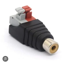 Speaker Phono RCA Female to 2 Screw Terminal Female Adapter (RCA M/AV F)