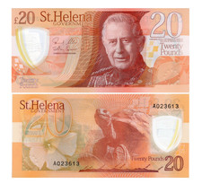 St. Helena 20 Pounds 2026 Polymer P 16 New King Charles III NEW UNC Banknote