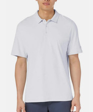 Kirkland Signature Men  s Regular Fit Performance Polo T-Shirt, White, XLARGE