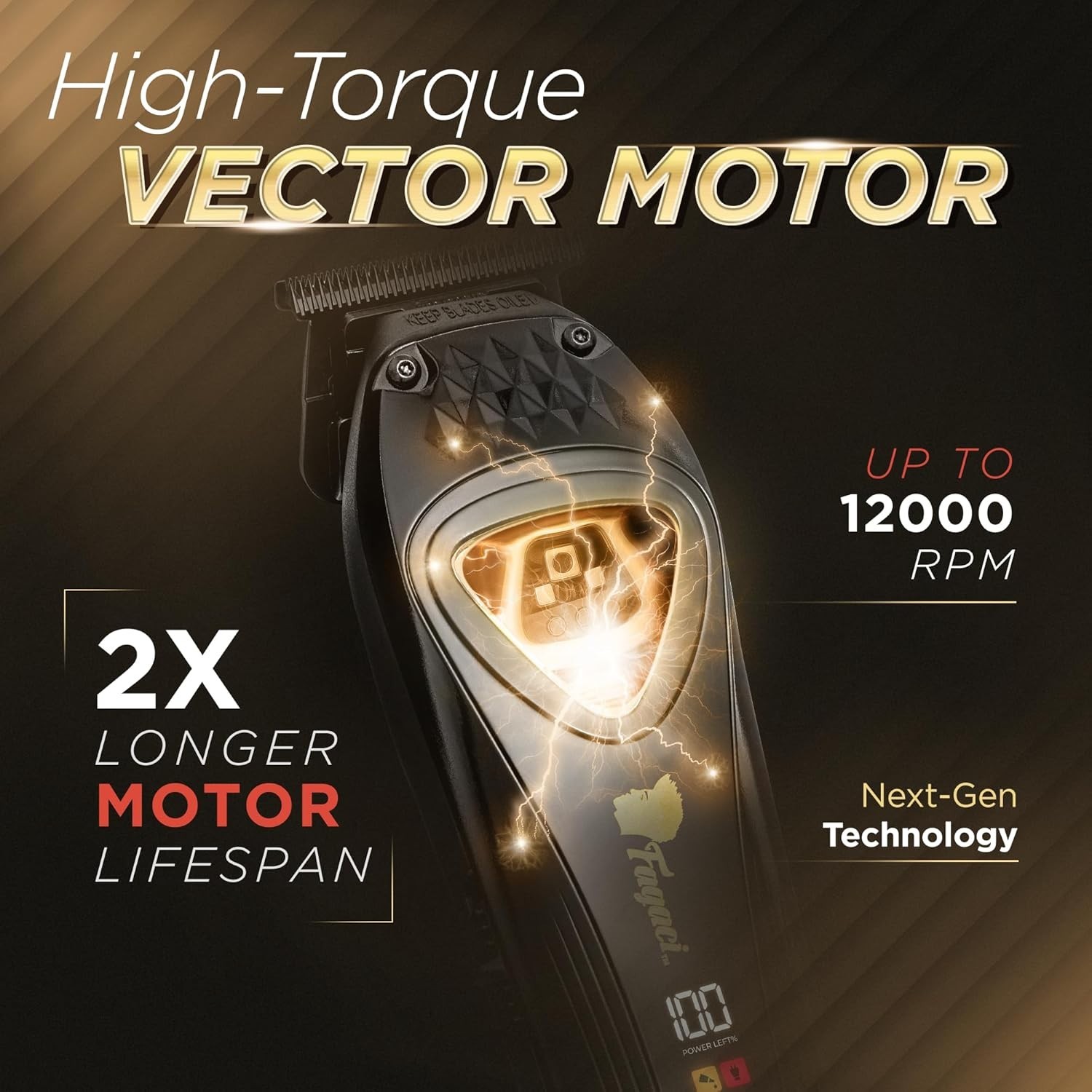 Zero Gap Trimmer for Men, High Torque Motor, DLC Blades