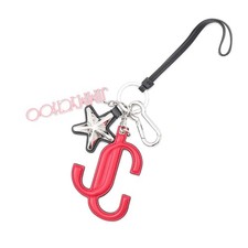 JIMMY CHOO Bag Charm Leather Red/Black