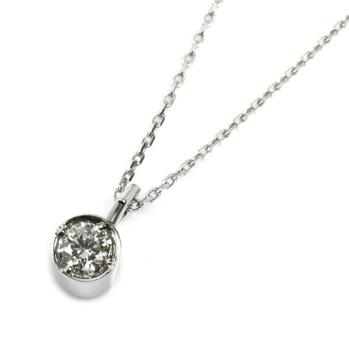 Tomoko Kodera K18WG White Gold Necklace Diamond 0.31ct 4.6g to 75cm Used KOER-0
