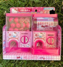 Sanrio Hello Kitty Pink Mini Capsule Gacha Gachapon Machine Trinket Plush