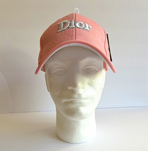 Dior Pink Logo Embroidered Adjustable Baseball Cap One Size Women