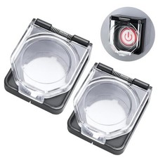 2Pcs Power Push Button Switch Cover, Waterproof and Collision Resistant