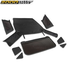 Fit For 2007-2009 Jeep Wrangler Jk Unlimited 4-door Soft Top With Tinted Windows