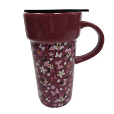 Minnie Mouse Disney Store Pink 12 oz Travel Mug Tumbler Porcelain 2018