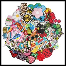 Embroidered Cotton Patches Assorted Styles for Clothes and Accessories - DIY ...