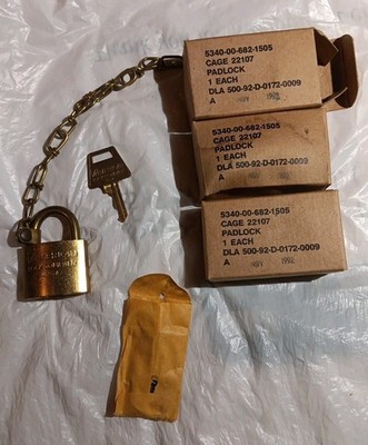 Vintage 1992 American Lock  Company U.S. Padlock Lot Of 3  With Keys