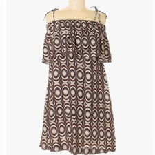 H&M abstract print off shoulder dress size 2