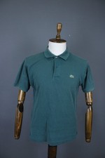 Lacoste Classic Fit Green Solid Cotton Pique Short Sleeve Polo Shirt Size 4 / M
